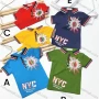 Wholesale Boys Casual Short Sleeve Embroidery Letter Graphic Button Front Polo Shirts preview