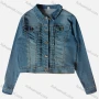 Wholesale Women's Casual Collared Button Down Long Sleeve Wash Denim Jacket preview