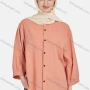 Wholesale Women's Casual Plain Button Down 3/4 Sleeve Shirt 1242# preview