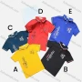 Wholesale Boys Casual Short Sleeve Embroidery Letter Button Front Polo Shirts preview