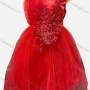 Wholesale Girls Lovely Crew Neck Floral Print Embroidery Lace Flower Dress preview
