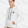 Wholesale Men's Casual Long Sleeve Patch Label Drawstring Hooded Sweatshirt preview