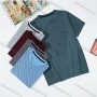 Wholesale Men's Althetic Short Sleeve Crew Neck Striped T-shirts preview