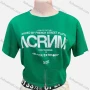 Wholesale Women's Casual Letter Print Round Neck Short Sleeve Quarter Zipper Tee preview