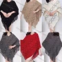 Wholesale Women's Casual Pearl Decro Wave Scarf Hem Knit Cape preview
