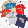 Wholesale Boys Casual Short Sleeve Letter Graphic Button Front Polo Shirts preview