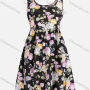 Wholesale Women's Casual U Neck Peplum Short Sleeve Floral Tank Dress preview