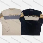 Wholesale Men's Casual Crew Neck Long Sleeve Colorblock Letter Print Knit Sweaters preview