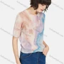 Wholesale Women's Casual Tie Dye Round Neck Half Sleeve Sweater preview