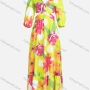 Wholesale Women's Sexy Deep V Neck Cut Out High Waist Floral Cocktail Dress preview