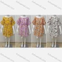 Wholesale Girls Causal Crew Neck Bell Sleeve Elastic Waist Floral Print Dress preview