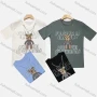 Wholesale Men's Casual Round Neck Short Sleeve Cartoon Letter T-shirt preview