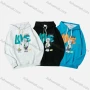 Wholesale Men's Casual Cartoon Letter Print Drawstring Long Sleeve Kangaroo Pocket Oversized Hoodie preview