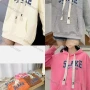 Wholesale Women's Casual Long Sleeve Letter Print Drawstring Hooded Sweatshirts preview