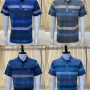 Wholesale Men's Casual Short Sleeve Striped Button Front Polo Shirts preview