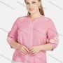 Wholesale Women's Casual Embroidery Notched Neck Half Sleeve Blouse preview
