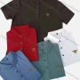 Wholesale Men's Casual Short Sleeve Embroidery Label Button Front Polo Shirts preview