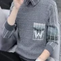 Wholesale Men's Casual Striped Turn-down Collar 3/4 Sleeve Sweater preview