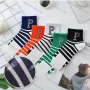 Wholesale Women's Casual Letter & Striped Print Cushioned Stocking Medium Crew Socks(Pack Of 10) preview