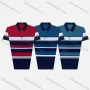 Wholesale Men's Casual Striped Short Sleeve Patch Pocket Polo Shirts preview