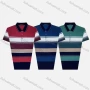 Wholesale Men's Casual Striped Short Sleeve Patch Pocket Polo Shirts preview