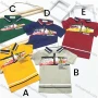 Wholesale Boys Casual Short Sleeve Letter Graphic Zipper Front Polo Shirts preview
