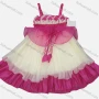 Wholesale Girls Lovely Crew Neck Sleeveless Sequin Ruffle Trim Flower Dress preview
