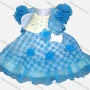 Wholesale Girls Lovely Sleeveless Plaid Print Rhinestone Sequin Flower Dress & Crop Cardigan Set preview