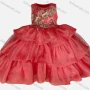 Wholesale Girls Lovely Sleeveless Embroidered Tiered Flower Dress preview