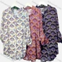 Wholesale Women's Casual Collared Long Sleeve Allover Print Shirt Dress preview