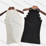 Wholesale Women's Casual Halter Sleeveless Button Decor Plain Top preview