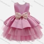 Wholesale Girls Lovely Sleeveless Bow-knot Mesh Layered Hem Flower Girl Dress preview