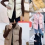 Wholesale Women's Causal Button Front Zipper Pockets Qualited Puffer Plain Vest preview
