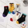 Wholesale Boys Softy Colorblock Bear Print Cushioned Ankle Socks preview
