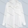Wholesale Women's Casual Plain Back Button Down Long Sleeve Patch Pocket Shirts preview