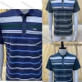 Wholesale Men's Casual Short Sleeve Button Front Striped Polo Shirts preview
