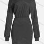 Wholesale Women's Casual Off Shoulder Plain Shirred Pencil Hem Short Strapless Dress preview