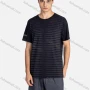 Wholesale Men's Sporty Crew Neck Breathable Striped Letter Print Quick Drying T-shirts preview