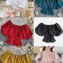 Wholesale Women's Casual Off Shoulder Peplum Crop Blouse preview