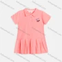 Wholesale Girls Cute Collared Short Sleeve Embroidered Short Dress AM2806# preview