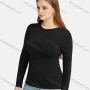 Wholesale Women's Casual Plain Crew Neck Long Sleeve Slim Fit Tee preview