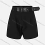 Wholesale Women's Casual High Waist Plain Shorts With Belt F666# preview