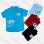 Wholesale Boy's Casual Letter Print Short Sleeve Shirt preview