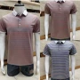 Wholesale Men's Cotton Striped Print Embroidery Short Sleeve Polo Shirt 22A8# preview