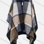 Wholesale Women's Casual Bat Sleeve Plaid Print Cape preview