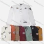 Wholesale Men's Casual Plain Label Flap Pockets Long Sleeve Shirt preview